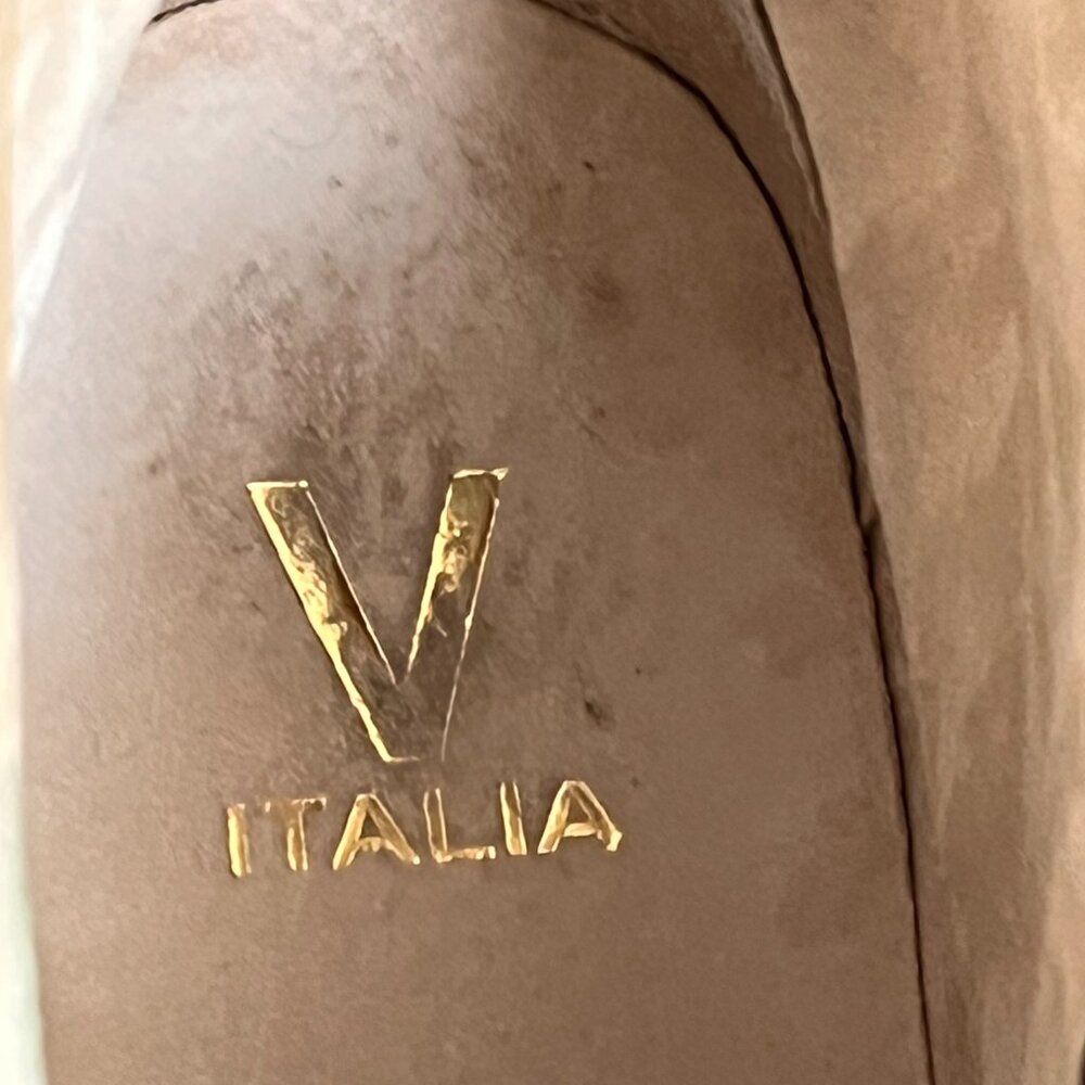 V Italia Green Kiki Leather Ankle Boots Eur Size 40 US Size 9 - 9.5 Cream Lining - Picture 11 of 16